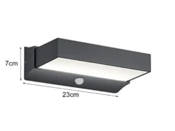 LED Außenwandleuchte CUANDO mit Bewegungsmelder, Anthrazit Breite 23cm