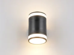 LED Außenwandleuchte CUSCO Up and Down in Schwarz, Höhe 14cm