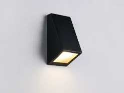LED Außenwandleuchte Downlight Schwarz für Fassadenbeleuchtung, Höhe 14,5cm