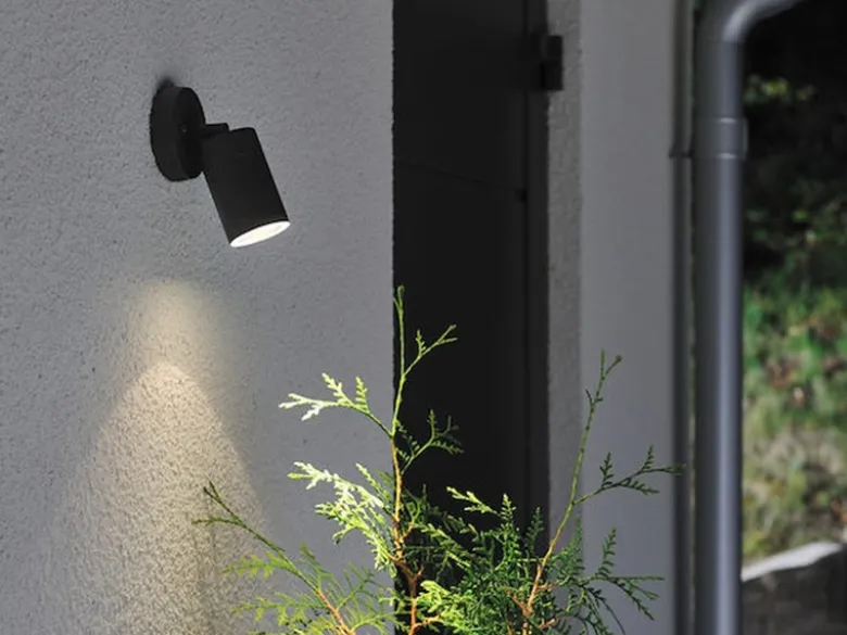 LED Außenwandleuchte Downlight schwenkbar, Höhe 15cm, Schwarz