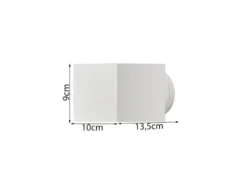 LED Außenwandleuchte eckiger Wandspot Up-Down, Höhe 9cm, Weiß