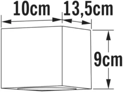 LED Außenwandleuchte eckiger Wandspot Up-Down, Höhe 9cm, Weiß