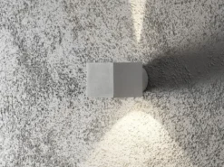 LED Außenwandleuchte eckiger Wandspot Up-Down, Höhe 9cm, Grau