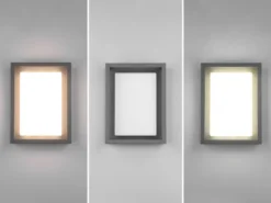 LED Außenwandleuchte 2er SET im Bauhaus Stil, Anthrazit, 18cm breit