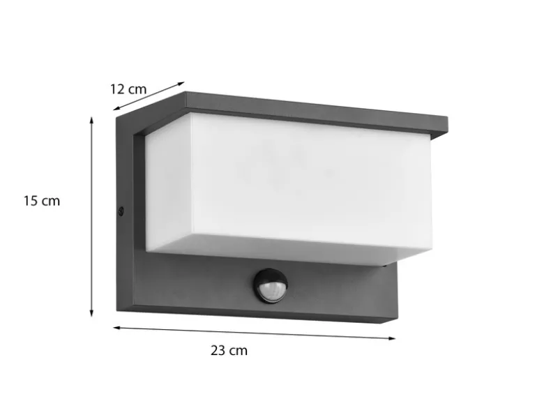 LED Außenwandleuchte 2er SET mit Bewegungsmelder, Breite 23cm