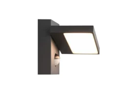 LED Außenwandleuchte 2er Set schwenkbar mit Bewegungsmelder Anthrazit