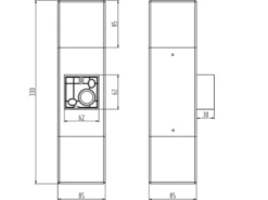 LED Außenwandleuchte 2er Set Up & Down Light Anthrazit - Außenbeleuchtung Haus