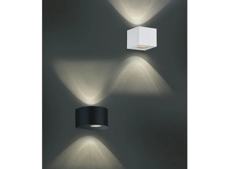 LED Außenwandleuchte 2er Set Up and Down Light eckig in Schwarz