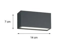 LED Außenwandleuchte 2er Set Up- & Down Light in Anthrazit