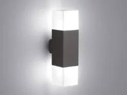 LED Außenwandleuchte HUDSON Up & Down Light in Anthrazit - Außenbeleuchtung Haus