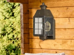 LED Außenwandleuchte im antiken Landhausstil, Höhe 34cm