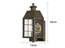 LED Außenwandleuchte im antiken Landhausstil, Höhe 34cm