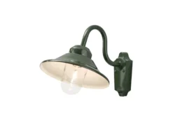 LED Außenwandleuchte im Landhausstil Aluminium Grün, Höhe 30cm