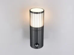 LED Außenwandleuchte in Anthrazit mit Bewegungsmelder, Höhe 23,5cm
