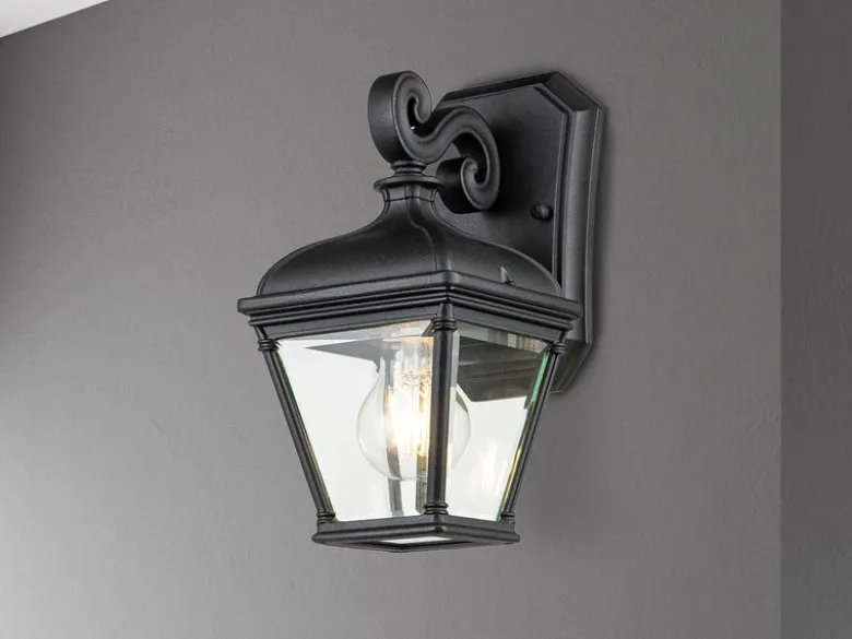 LED Außenwandleuchte kleine Landhausstil Hängelaterne, Höhe 27,5cm