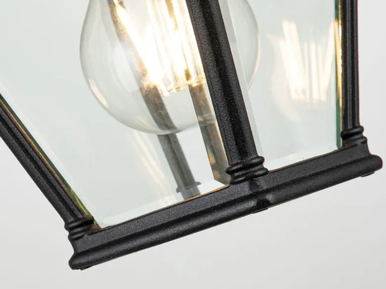 LED Außenwandleuchte kleine Landhausstil Hängelaterne, Höhe 27,5cm