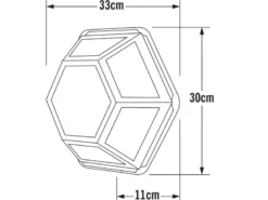 LED Außenwandleuchte Landhausstil aus Kupfer, Höhe 30cm