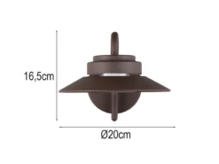 LED Außenwandleuchte Laterne in Rostoptik, Salzluft resistent, Höhe 16,5cm