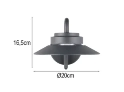 LED Außenwandleuchte Laterne in Anthrazit, Salzluft resistent, Höhe 16,5cm