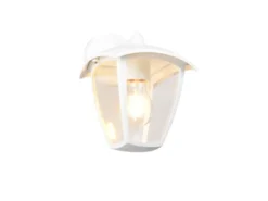 LED Außenwandleuchte Laterne hängend Landhausstil Weiß, Höhe 24cm