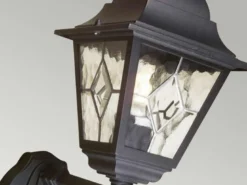 LED Außenwandleuchte Laterne stehend mit Bewegungsmelder, Höhe 47cm