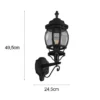LED Außenwandleuchte, Laterne stehend Aluminium Schwarz Höhe 49cm