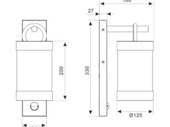 LED Außenwandleuchte mit Bewegungsmelder, Laterne Anthrazit, Höhe 33cm