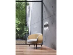 LED Außenwandleuchte NAIROBI Schwarz mit Up and Down Licht - 17cm breit