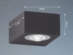 LED Außenwandleuchten 2er SET Schwarz mit Up and Down Licht - 8cm breit