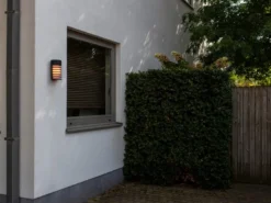 LED Außenwandleuchte Retro Design ALU Schwarz, IP54, 24x13cm