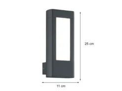 LED Außenwandleuchte RHINE aus Aluminium Anthrazit, Höhe 25cm