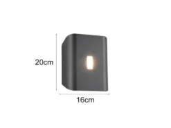 LED Außenwandleuchte SANTERNO Up and Down & Lichtfarbe einstellbar, H 20cm