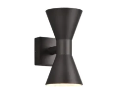 LED Außenwandleuchte Up and Down in Schwarz, Höhe 20cm
