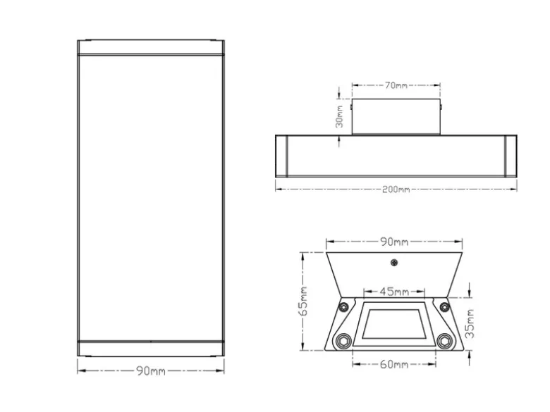 LED Außenwandleuchte Up-Down Light, IP54, Anthrazit - 2er Set