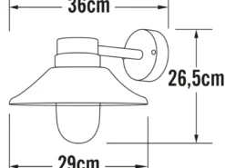 LED Außenwandleuchte VEGA Aluminium Weiß & Klarglas, Höhe 26,5cm