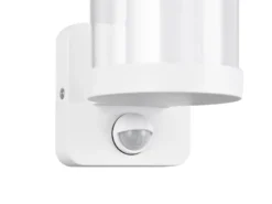 LED Außenwandleuchte Weiß mit Bewegungsmelder, Höhe 23cm