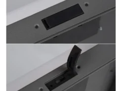 LED Außenwandleuchte WITHAM mit Metall Rahmen Anthrazit, Höhe 24cm