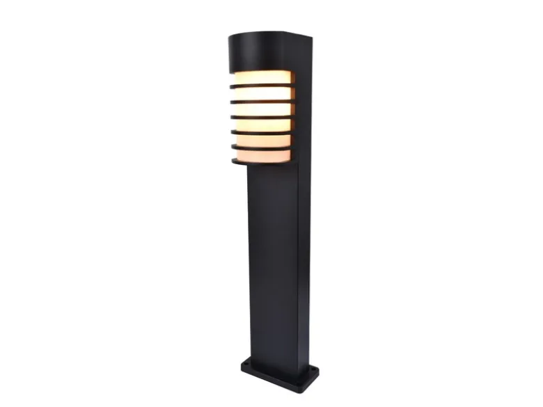 LED Außen Wegeleuchte Retro Optik - ALU Schwarz, IP54, Höhe 75cm