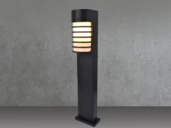 LED Außen Wegeleuchte Retro Optik - ALU Schwarz, IP54, Höhe 75cm