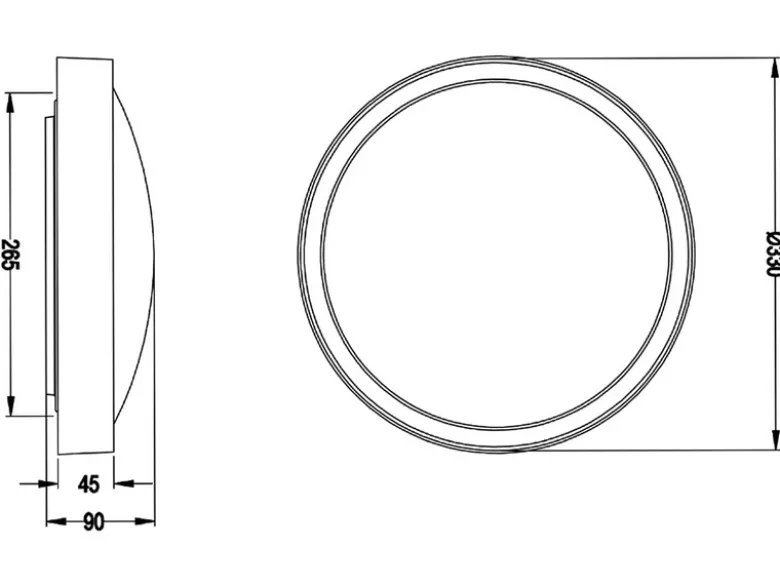 LED Bad Deckenleuchte CLARIMO in Weiß IP44, Ø 33cm