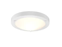 LED Bad Deckenleuchte in Weiß mit Glas Opal Weiß Badlampen, Ø 31,5cm
