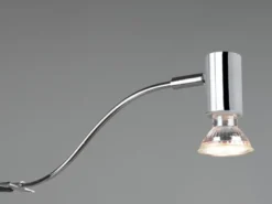 LED Badezimmerlampe in Chrom für Spiegelschrank mit schwenkbarem Spot