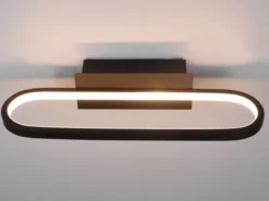 LED Badezimmer Wandleuchte 2er Set in Schwarz - Spiegelleuchten, Breite 40cm