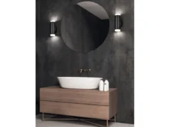 LED Badezimmer Wandleuchte 2er Set Up Down in Schwarz - Spiegelleuchten, H: 17cm