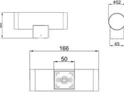 LED Badezimmer Wandleuchte 2er Set Up Down in Schwarz - Spiegelleuchten, H: 17cm
