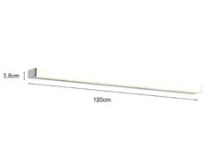 LED Badezimmer Wandleuchten 2er Set in Chrom - Spiegelleuchten, Breite 120cm
