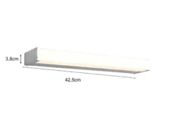 LED Badezimmer Wandleuchten 2er Set in Chrom - Spiegelleuchten, Breite 42,5cm