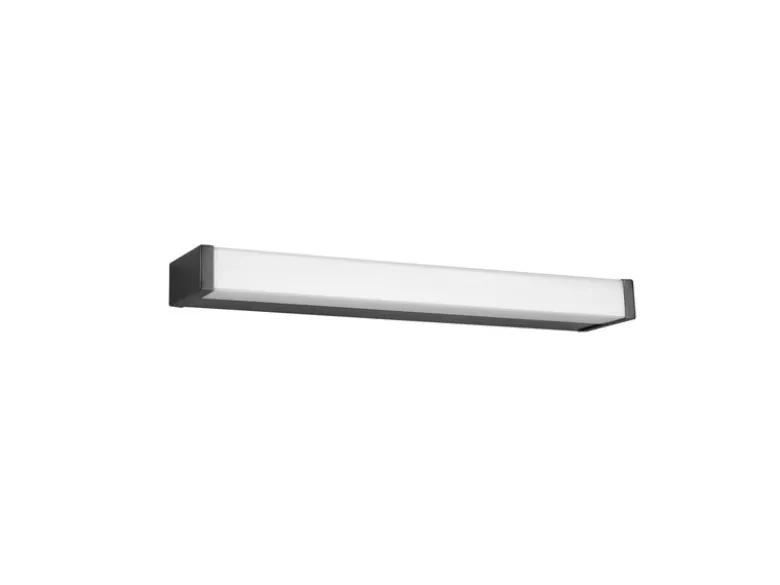 LED Badezimmer Wandleuchten 2er Set in Schwarz - Spiegelleuchten, Breite 42,5cm
