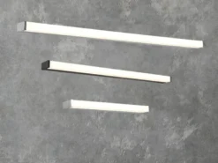 LED Badezimmer Wandleuchten 2er Set in Schwarz - Spiegelleuchten, Breite 80cm