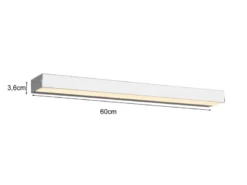 LED Badezimmer Wandleuchte ROCCO Chrom - Up-Down Spiegelleuchte, Breite 60cm